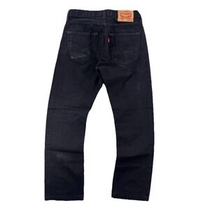 Levi's 501 Jeans Mens 29x27 Black Dark Wash Regular Straight Classic Denim Pants